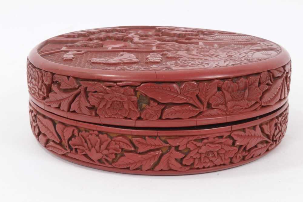 Chinese cinnabar lacquer box and cover - Bild 6 aus 38