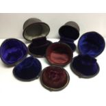 Five Victorian leather jewellery boxes for bangles