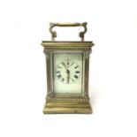 Large late 19th century carriage clock