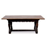 Late 17th / early 18th century oak refectory table