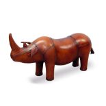 Libertys style leather Rhinoceros footstool