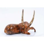 Loet Vanderveen (b 1922) bronze figure of an ibex