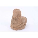 Egyptian terracotta figure of a sphinx