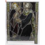 19th century stained glass panel