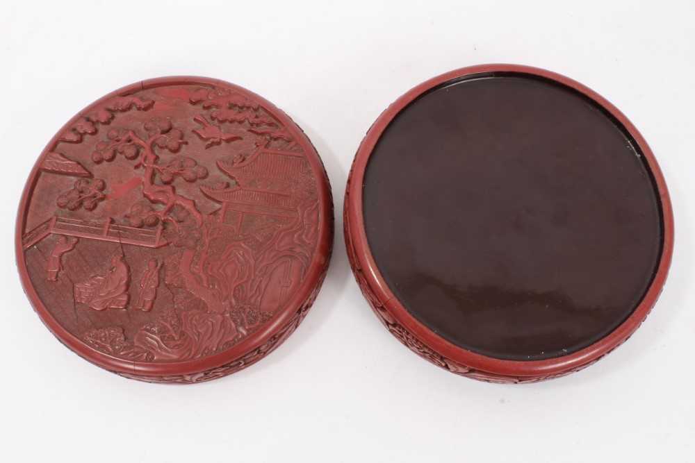 Chinese cinnabar lacquer box and cover - Bild 12 aus 38