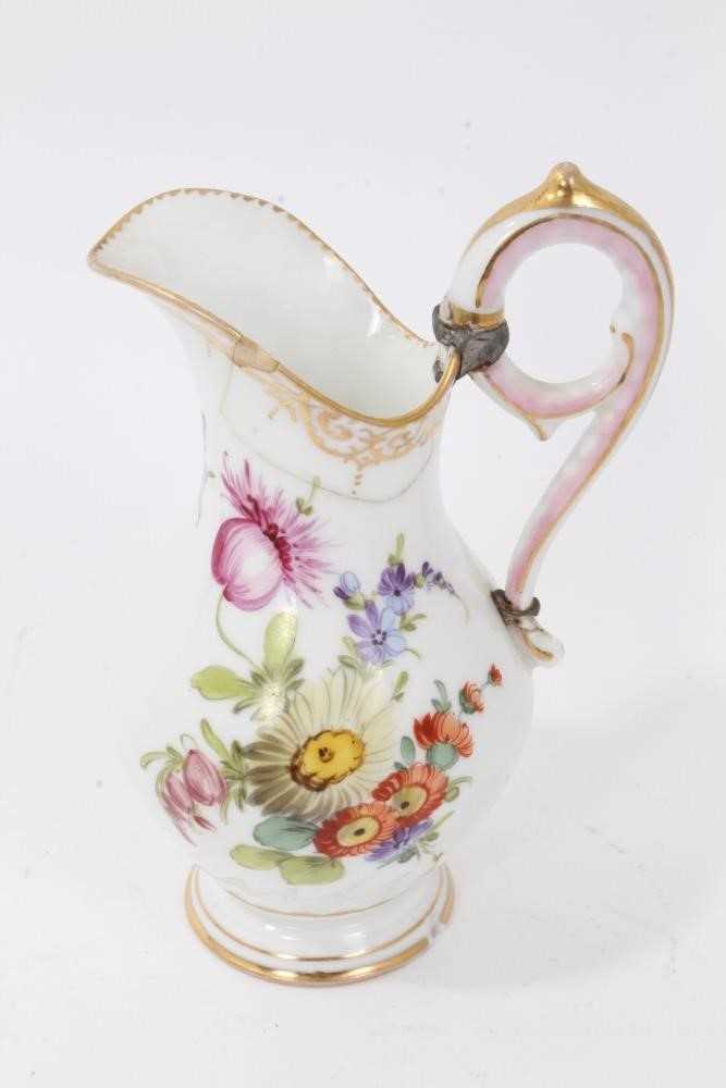 Dresden china tea service, c.1920, of fluted form, painted with floral sprays, including ten coffee - Image 6 of 33