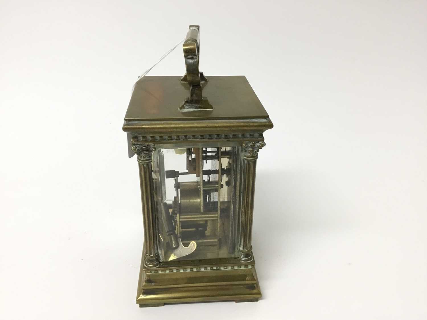 Large late 19th century carriage clock - Image 3 of 5