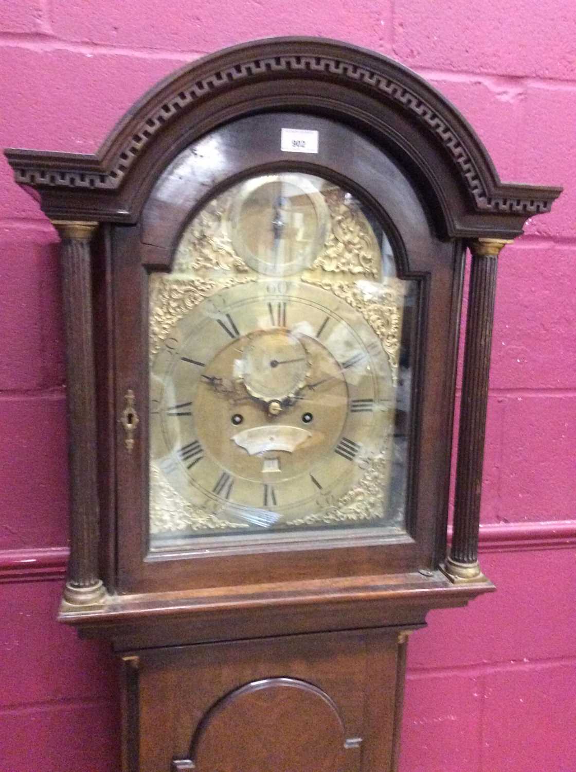 Good quality George III longcase clock with brass arm dial and 8 day movement. Portsmouth Common wi - Image 3 of 10