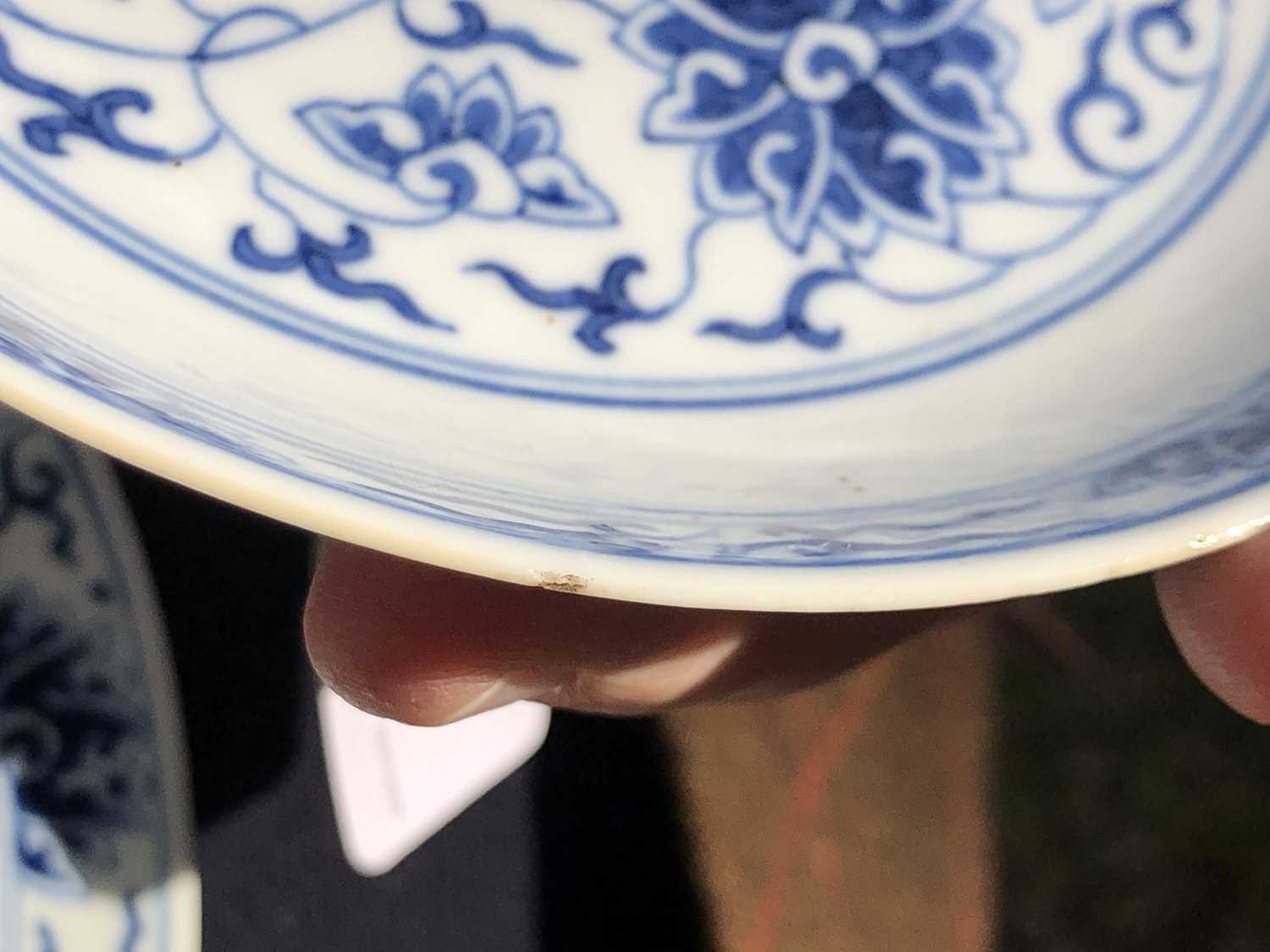 Pair of Chinese Guangxu blue and white saucer dishes - Image 21 of 27