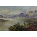 Francis E. Jamieson (1895-1950), oil on canvas, a view of Loch Katrine, signed, in gilt frame, 40 x