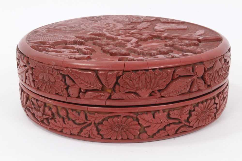 Chinese cinnabar lacquer box and cover - Bild 8 aus 38