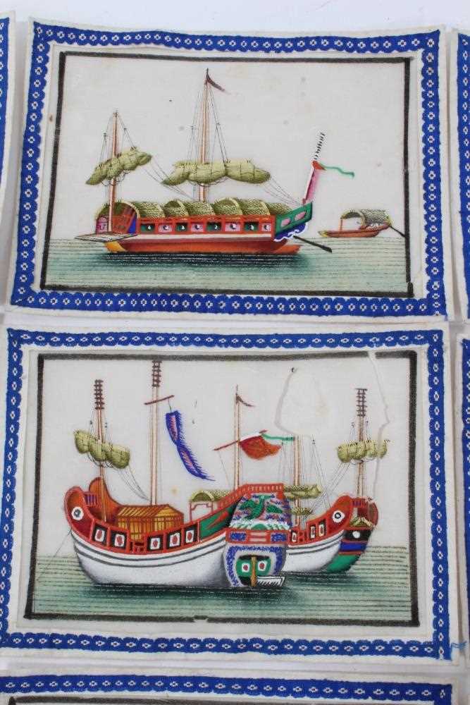 Good large collection of 19th century Chinese paintings on rice paper - Bild 19 aus 24