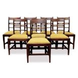 Set of eight Regency mahogany dining chairs