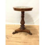 George IV mahogany and specimen marble pedestal table