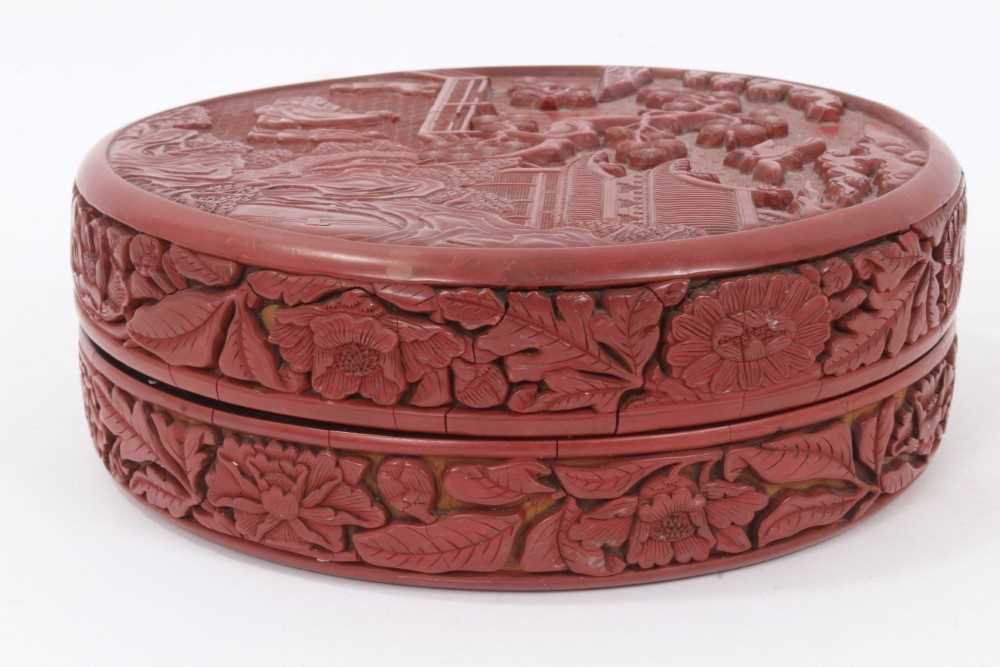 Chinese cinnabar lacquer box and cover - Bild 7 aus 38