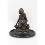 19th century Continental orientalist bronze desk stand