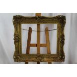 An early 20th century gilt and gesso frame, internal size 40 x 46cm