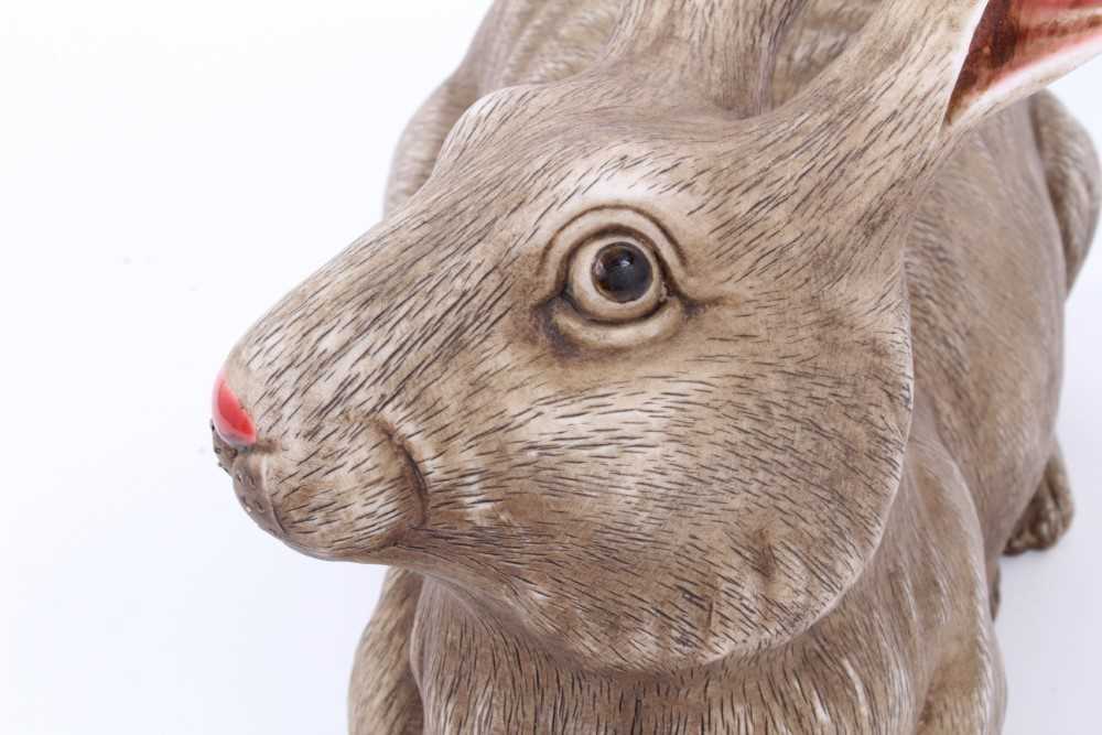 Chinese porcelain life-size model rabbit - Image 6 of 10