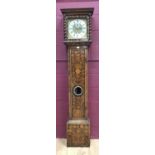 Fine Early 18th century eight day longcase clock in walnut marquetry case with square brass and silv