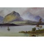 E. M. Earp, late 19th/early 20th century, watercolour - Loch View, signed, in original glazed gilt f