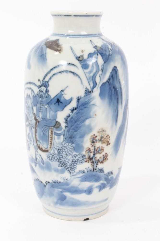 Chinese blue and red Kangxi vase - Image 5 of 10