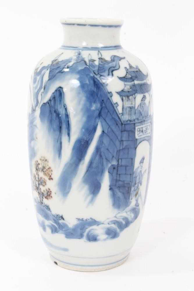 Chinese blue and red Kangxi vase - Image 6 of 10