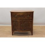 Regency bowfront bedside cupboard