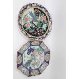Japanese charger of octagonal form together with another of circular form (2)