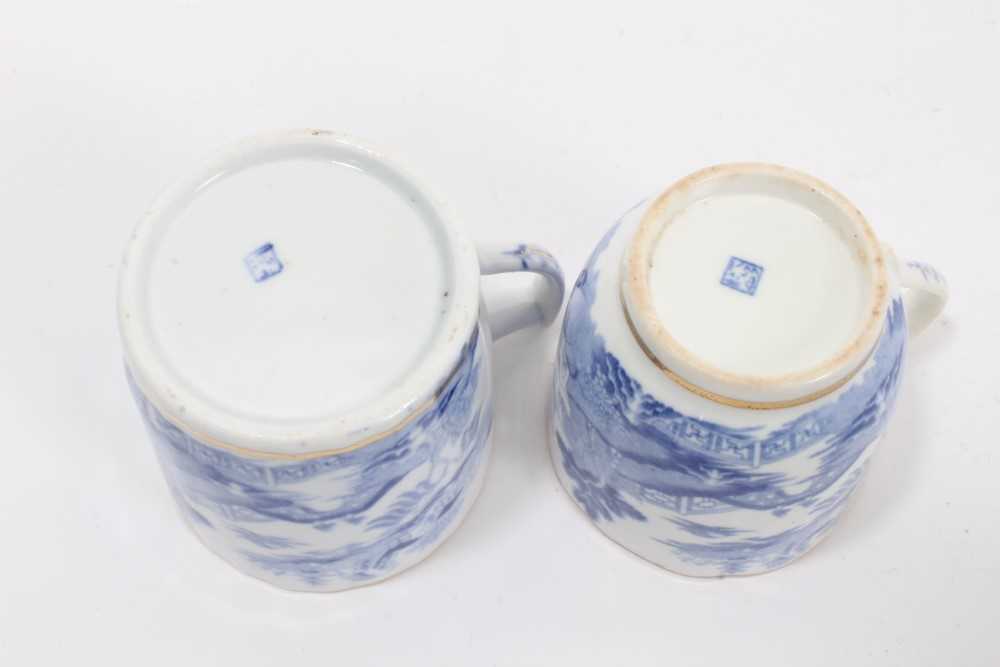 A Miles Mason blue printed teapot stand, impressed mark, and other blue printed items - Image 22 of 28