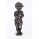 Antique silver putti seal