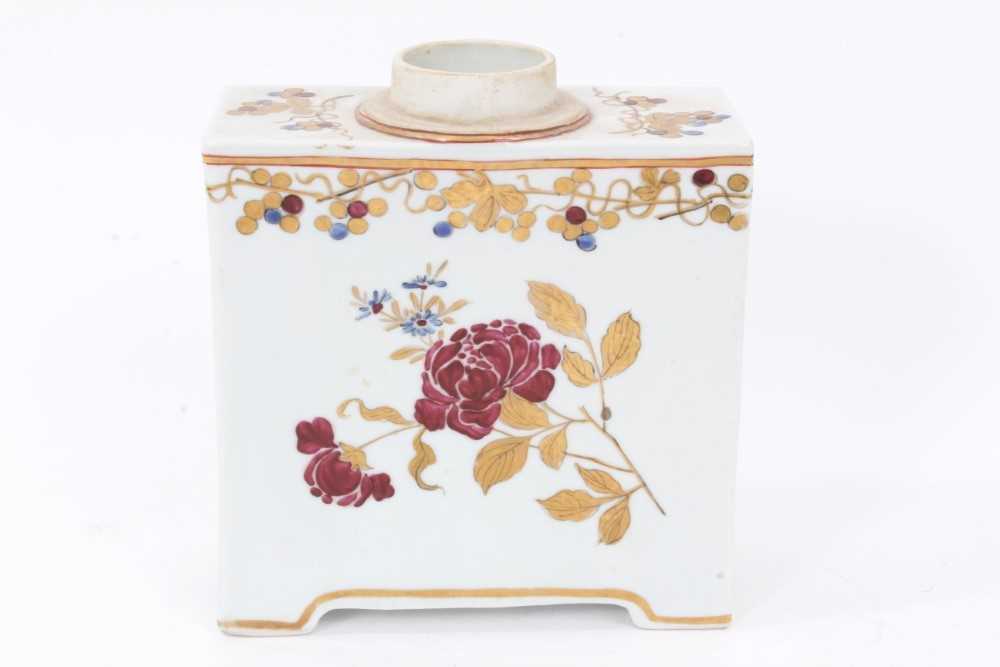 Large Samson Armorial Chinese-style porcelain tea caddy - Image 3 of 8