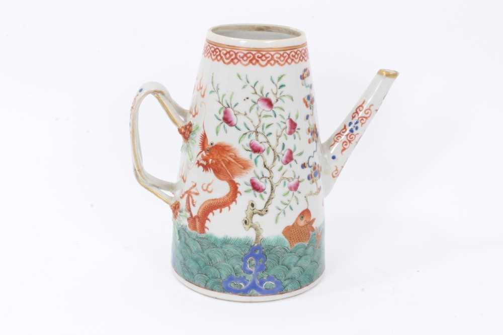 Antique 19th century Chinese porcelain coffee pot