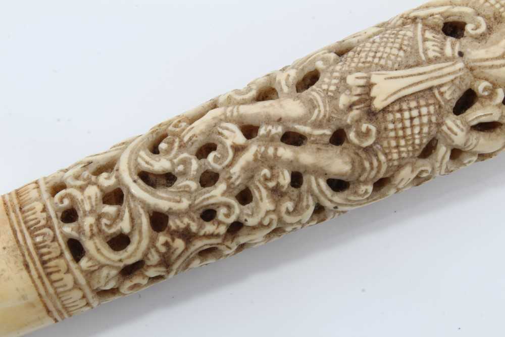 19th century Burmese ivory knife handle - Bild 3 aus 12