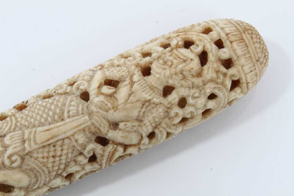 19th century Burmese ivory knife handle - Bild 7 aus 12