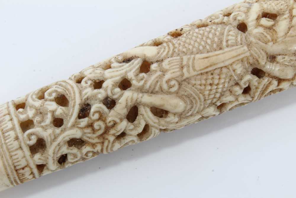 19th century Burmese ivory knife handle - Bild 8 aus 12