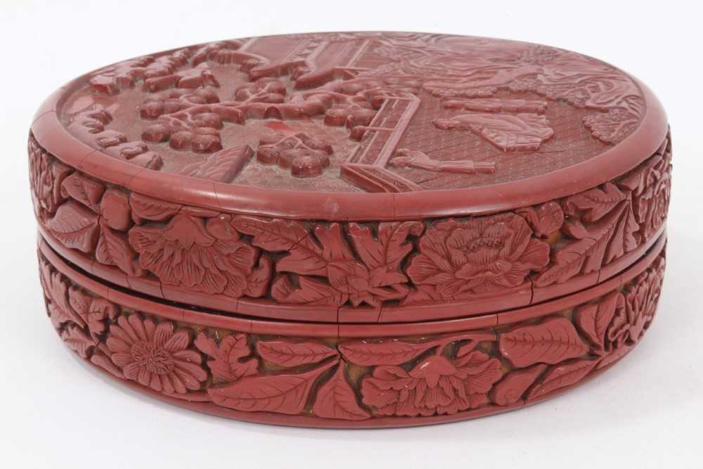Chinese cinnabar lacquer box and cover - Bild 9 aus 38