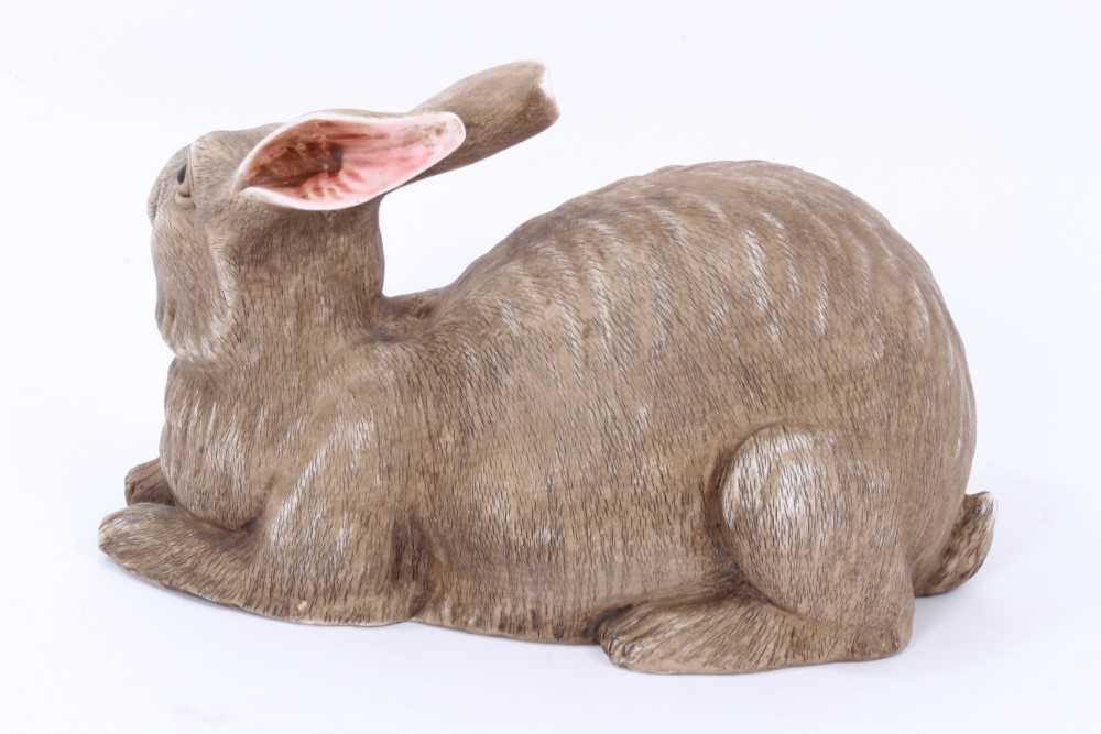 Chinese porcelain life-size model rabbit - Image 3 of 10