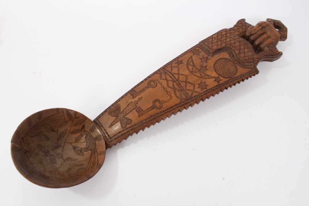 Pair of African carved wooden ladles - Image 14 of 25