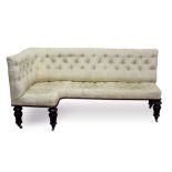 William IV button back country house corner sofa