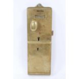 Large late 19th / early 20th century brass lavatory lock