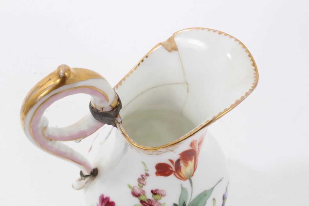 Dresden china tea service, c.1920, of fluted form, painted with floral sprays, including ten coffee - Image 8 of 33