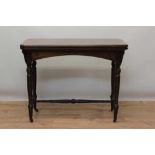 Victorian rosewood card table