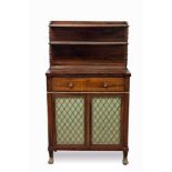 Good Regency rosewood and brass inlaid chiffonier