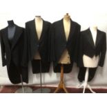 Group of gentleman's vintage tailcoats