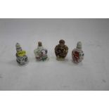 Group of four Chinese Snuff bottles (4)
