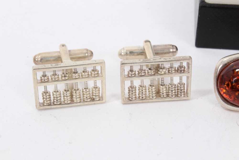 Pair Mont Blanc cufflinks in box and other cufflinks - Image 3 of 6