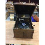 His Masters Voice Model 109 Gramophone in oak case