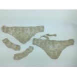 Antique hand-made and machine lace including Irish crochet, maltese silk floss, handmade tape lace,