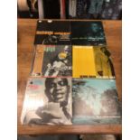 Jazz LPs on the Blue Note label, including Donald Byrd, Dexter Gordon, Lou Donaldson, Bennie Green a