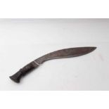 Gurkha Kukri with steel blade, marked DHWI G II, also marked with broad arrow and dated 1919, sharpe